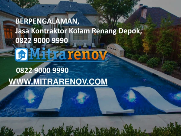 TERBAIK, Jasa Kontraktor Kolam Renang Depok, 0822 9000 9990