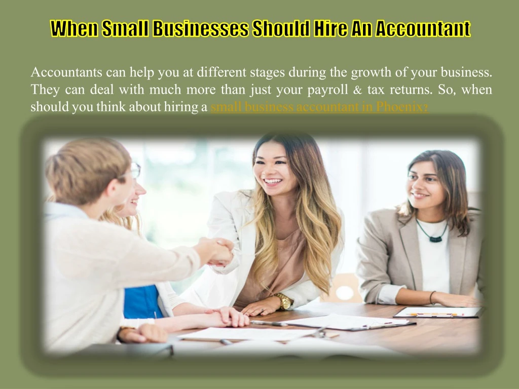 when small businesses should hire an accountant