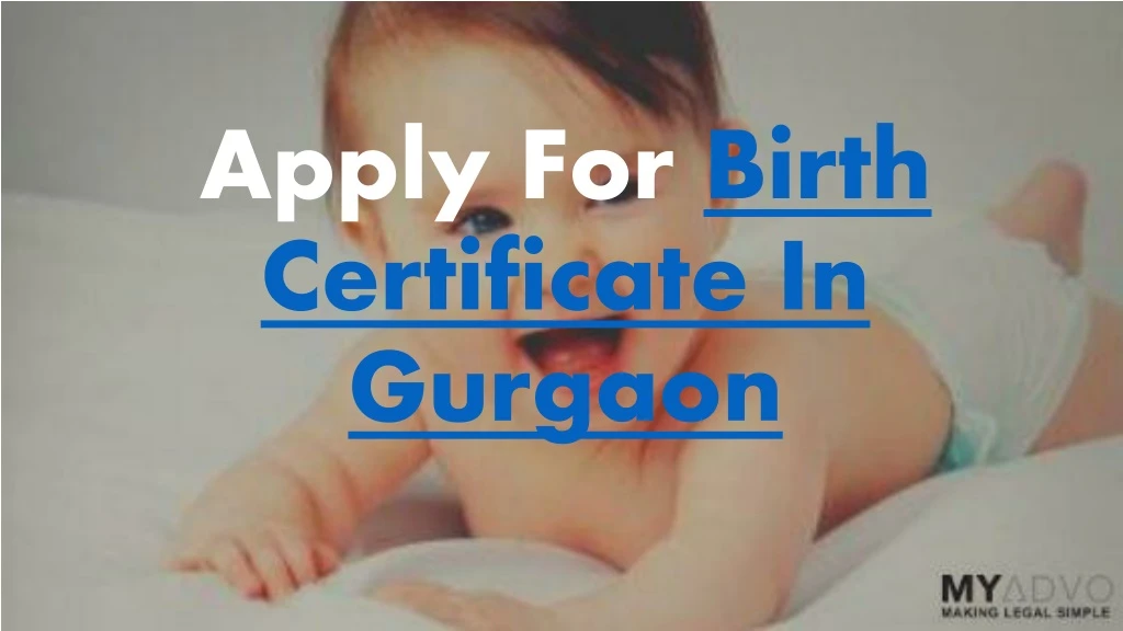 apply for birth certificate in gurgaon
