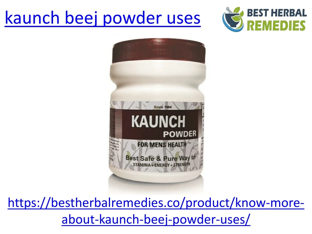 kaunch beej powder uses