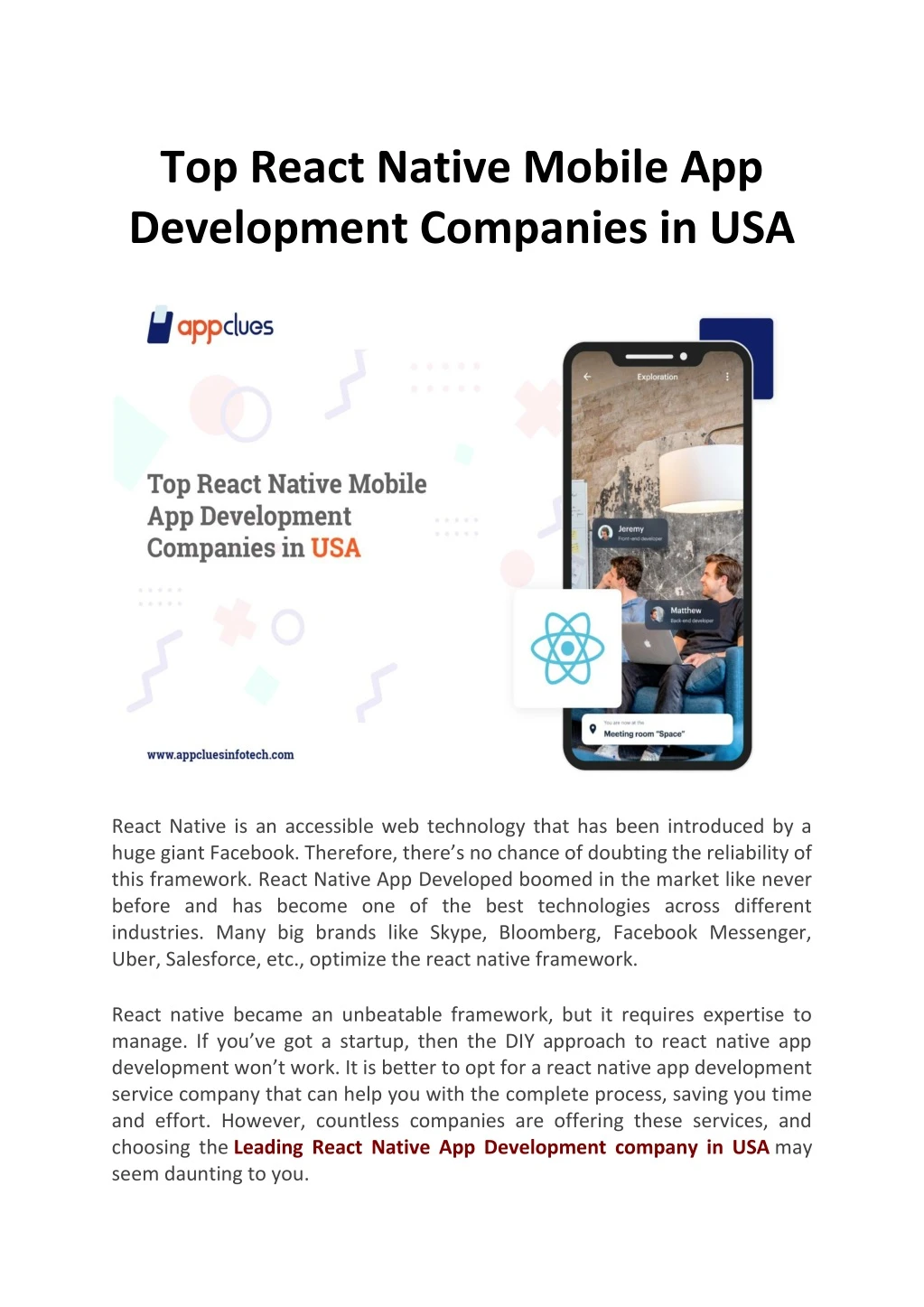 top react native mobile app development companies