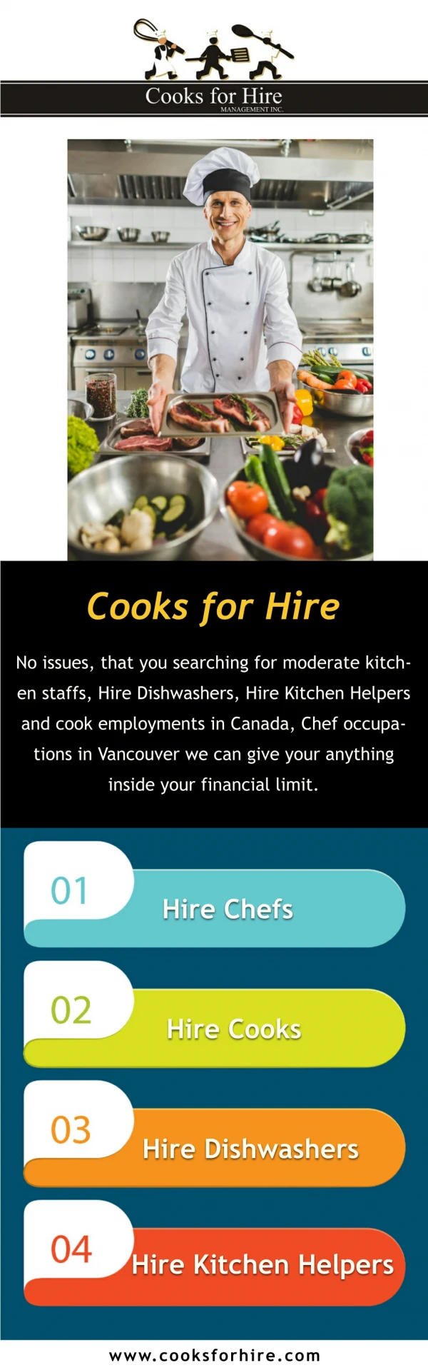 Need Cooks, Chef`s and Kitchen Helpers? COOKS FOR HIRE