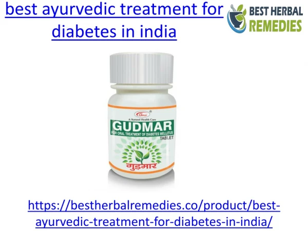 Which is the best ayurvedic treatment for diabetes in india