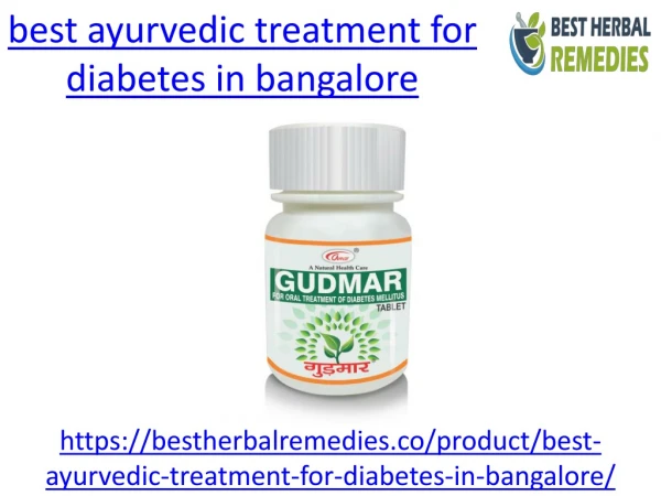 Best ayurvedic treatment for diabetes in bangalore