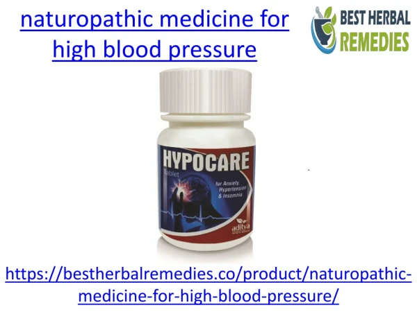 Buy best naturopathic medicine for high blood pressure