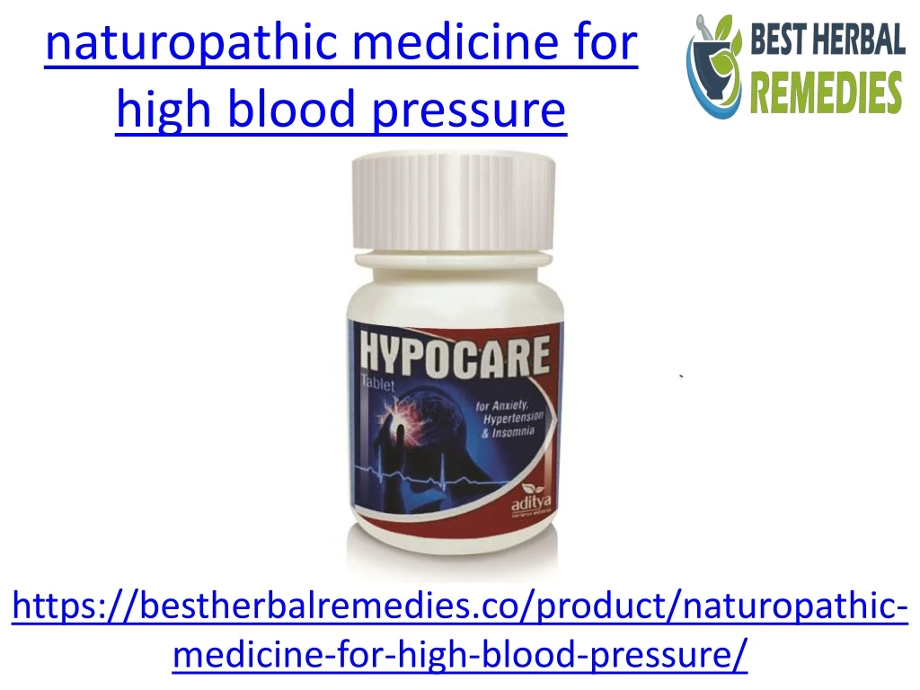 naturopathic medicine for high blood pressure