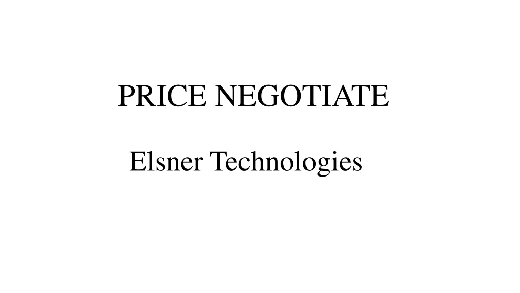 price negotiate