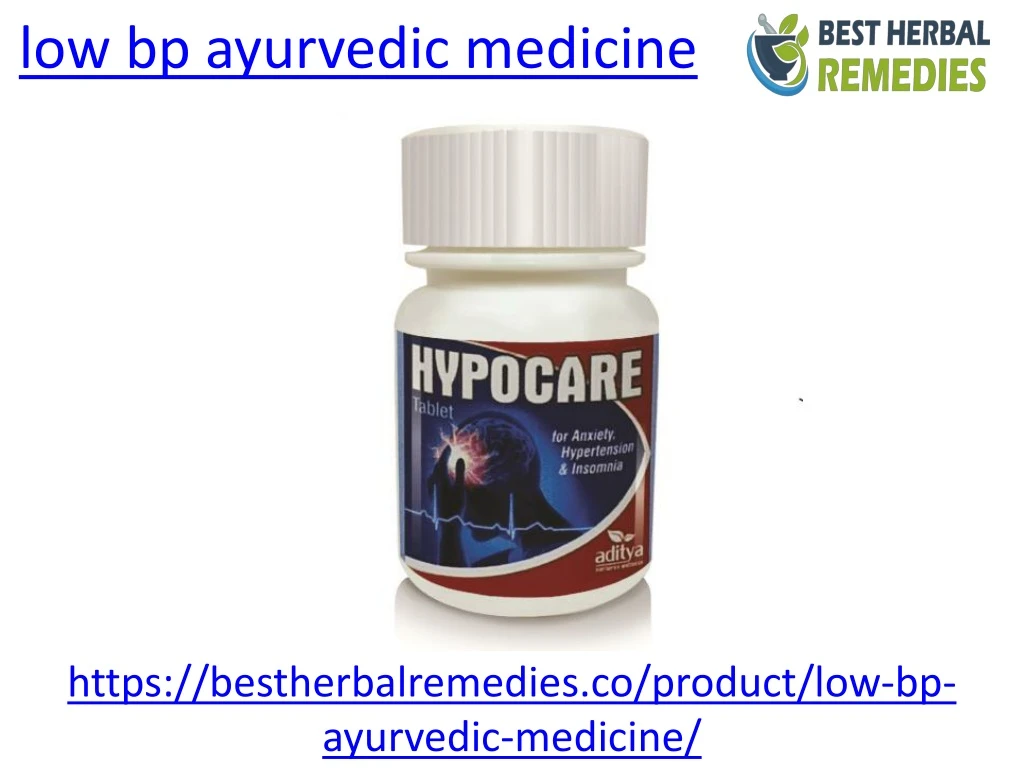 low bp ayurvedic medicine