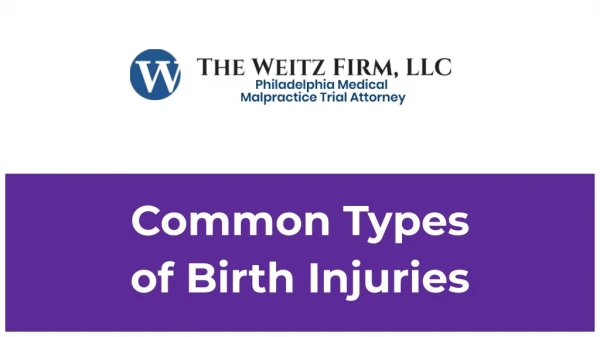 common types of birth injuries