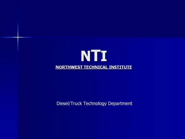 NTI NORTHWEST TECHNICAL INSTITUTE
