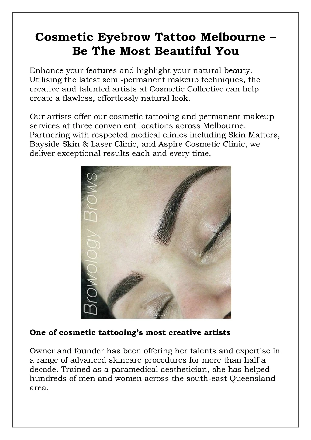 cosmetic eyebrow tattoo melbourne be the most