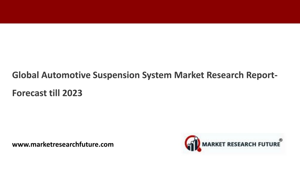 global automotive suspension system market