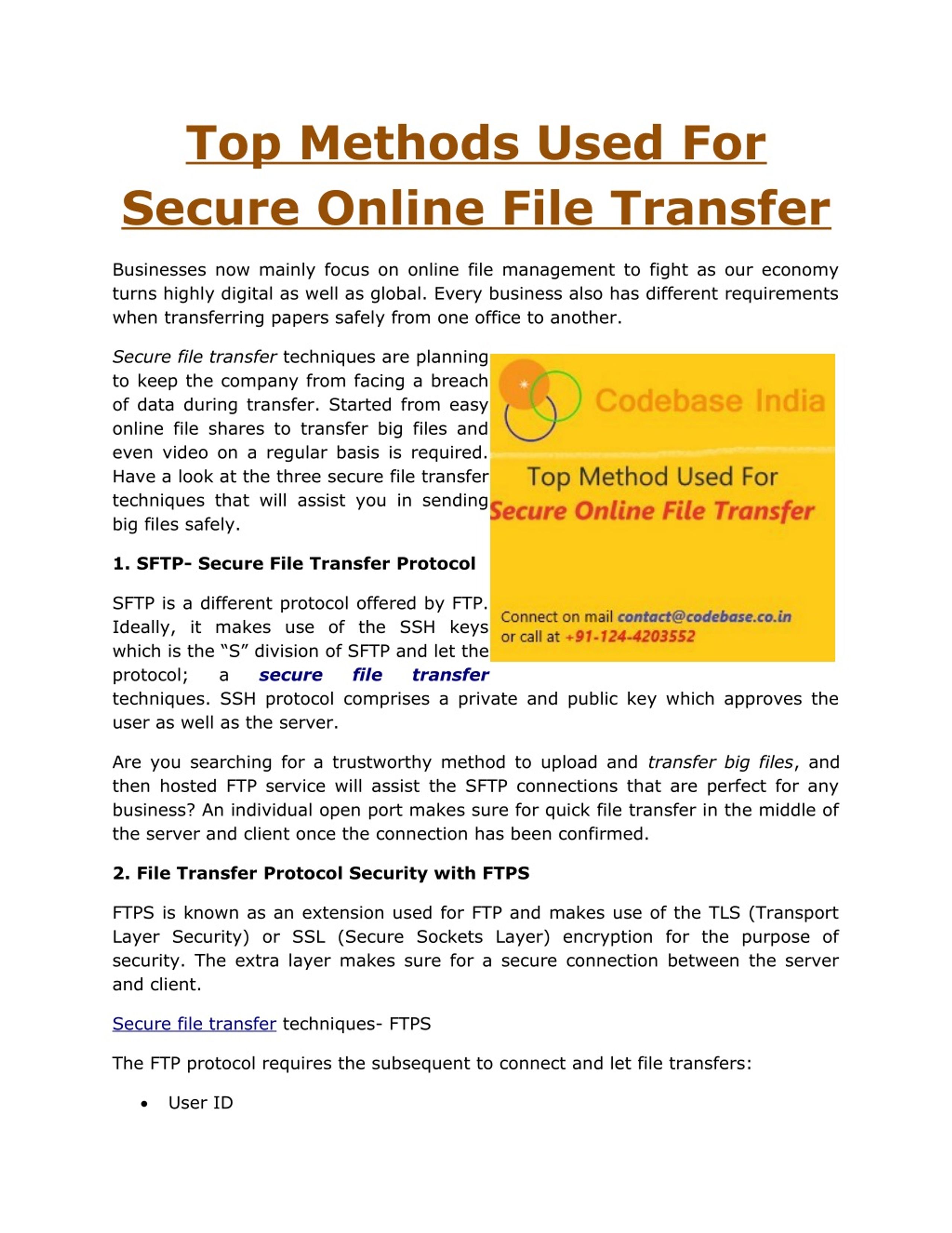 PPT - Top Methods Used For Secure Online File Transfer PowerPoint ...