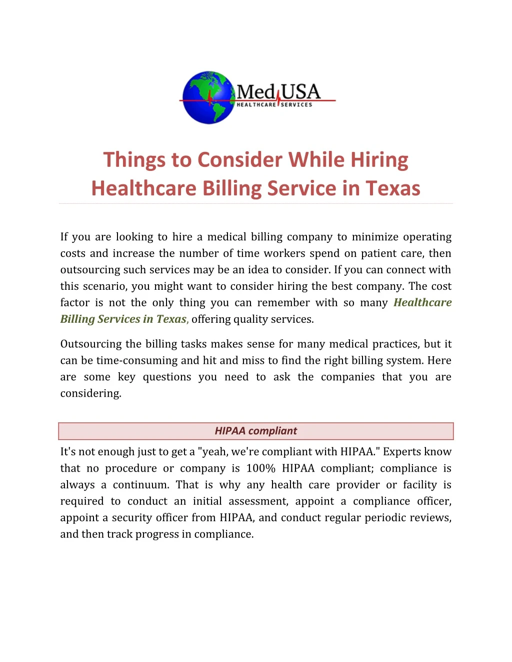 things to consider while hiring healthcare