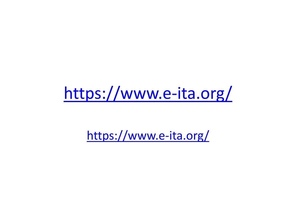 https www e ita org