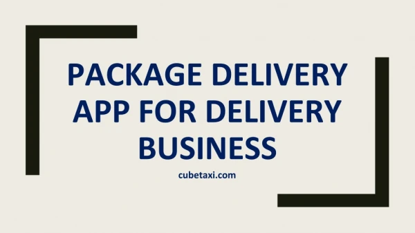 package delivery app for delivery business