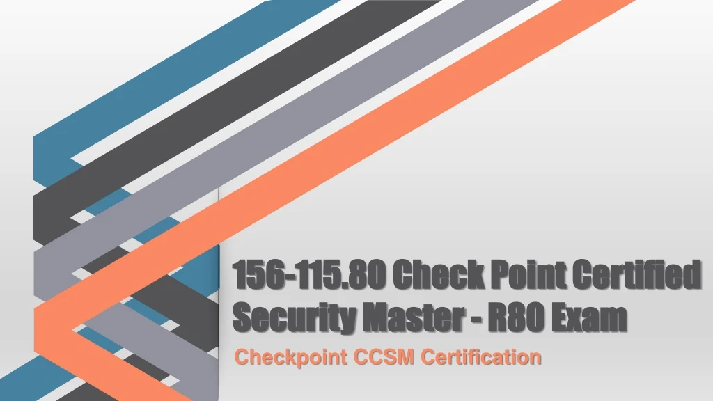 156 115 80 check point certified security master