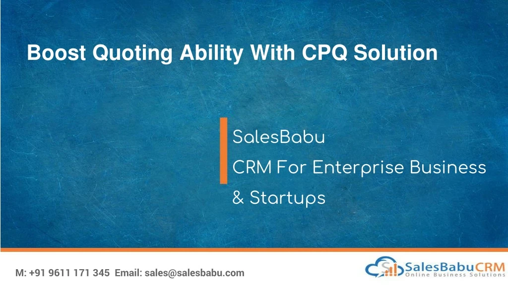 boost quoting ability with cpq solution