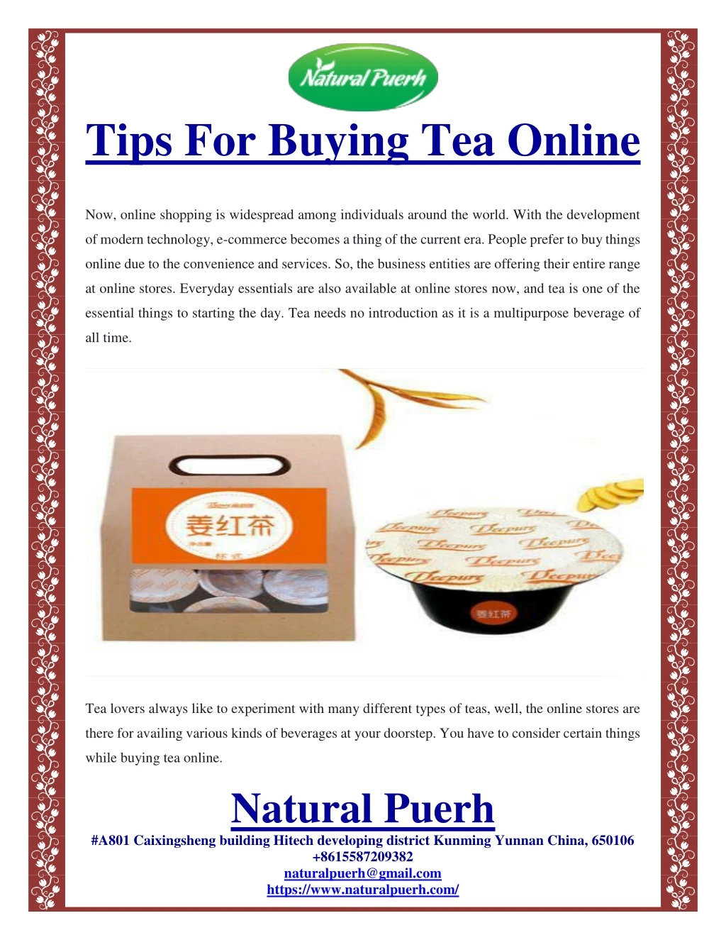 tips for buying tea online