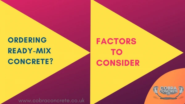 ordering ready mix concrete