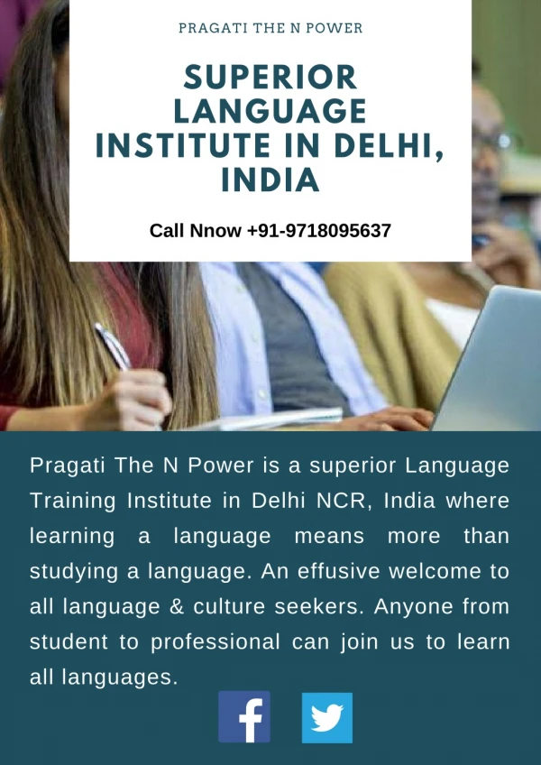 Superior Language Institute in Delhi, India