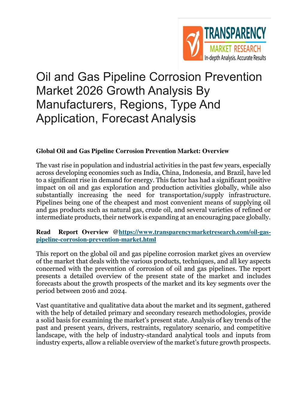 oil and gas pipeline corrosion prevention market