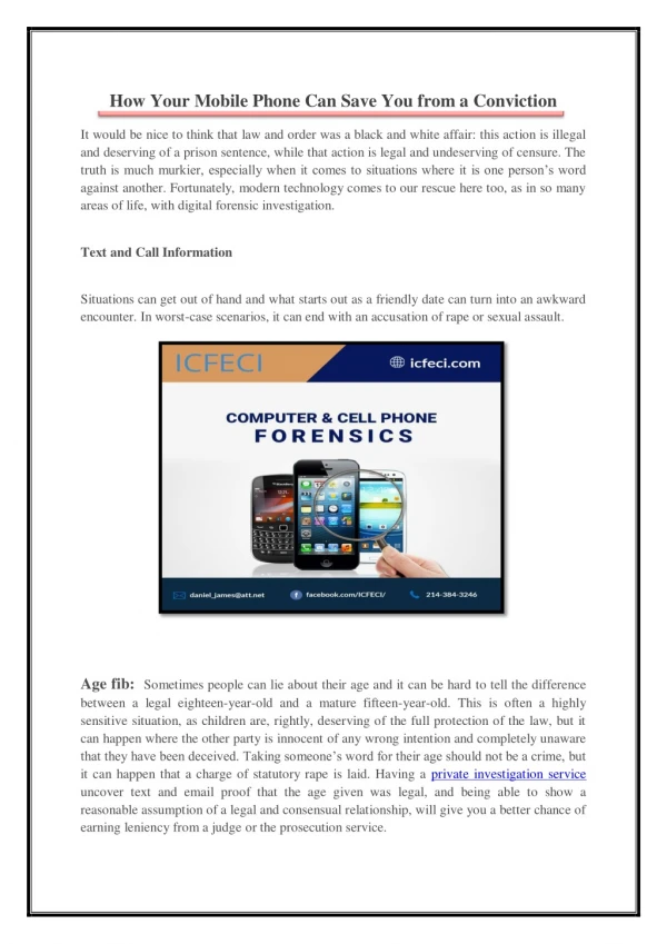 how your mobile phone can save you from