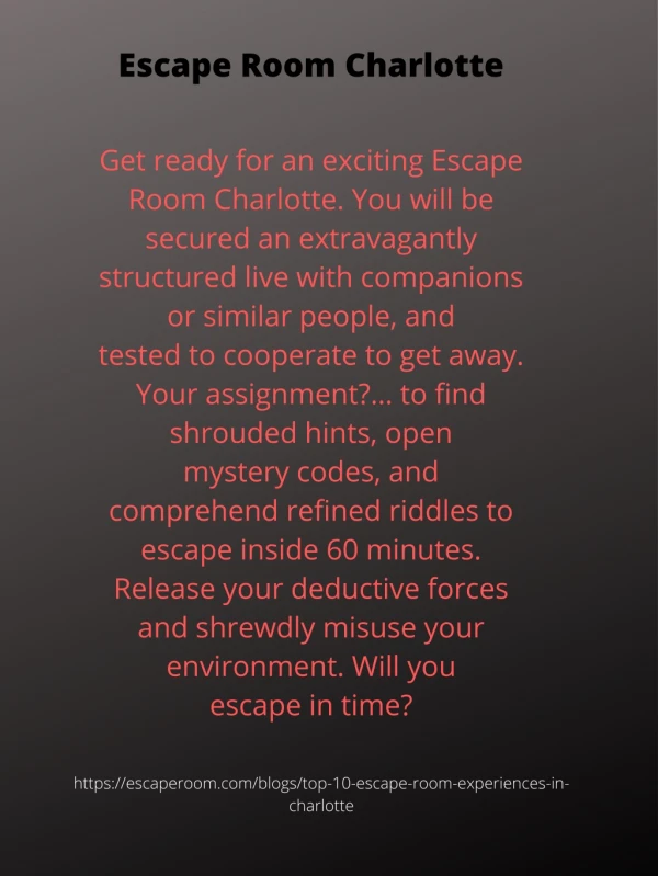 Escape Room Charlotte