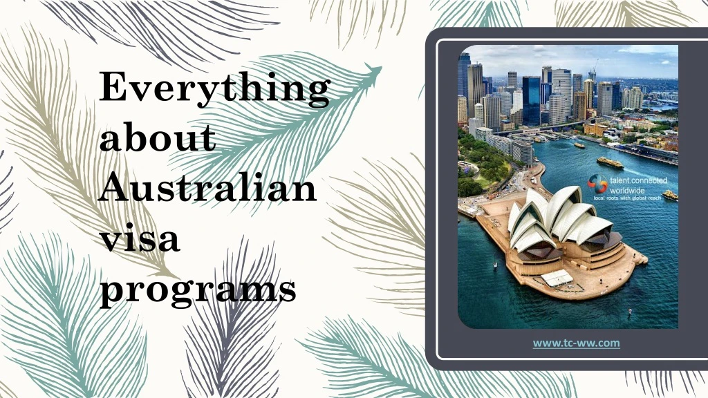 everything about australian visa programs