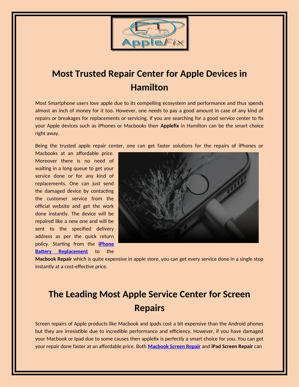 most trusted repair center for apple devices