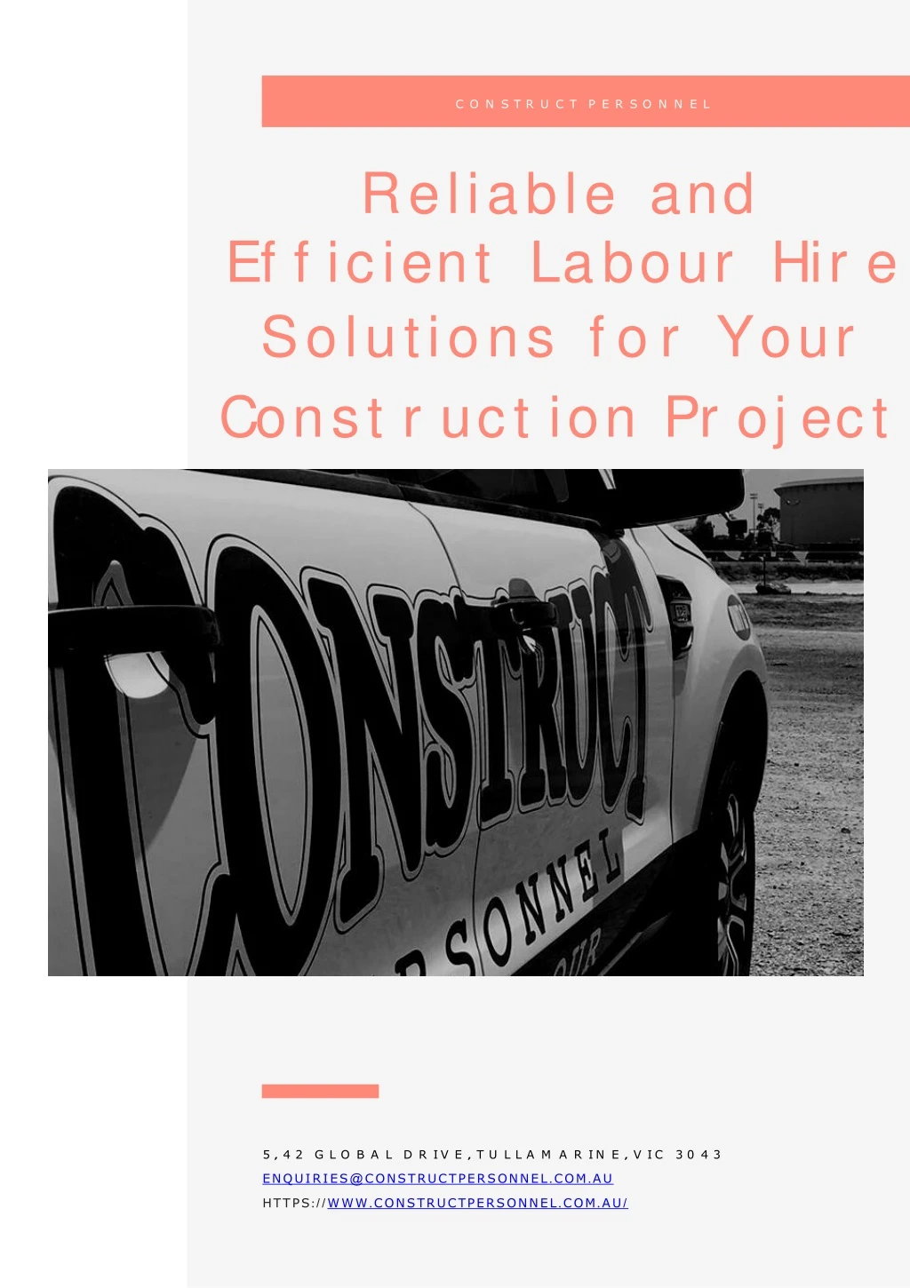 reliable and e ff i c i e n t l a b o u r h i r e solutions for your