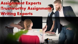 Assignment Experts |Trustworthy Assignment Writing Experts