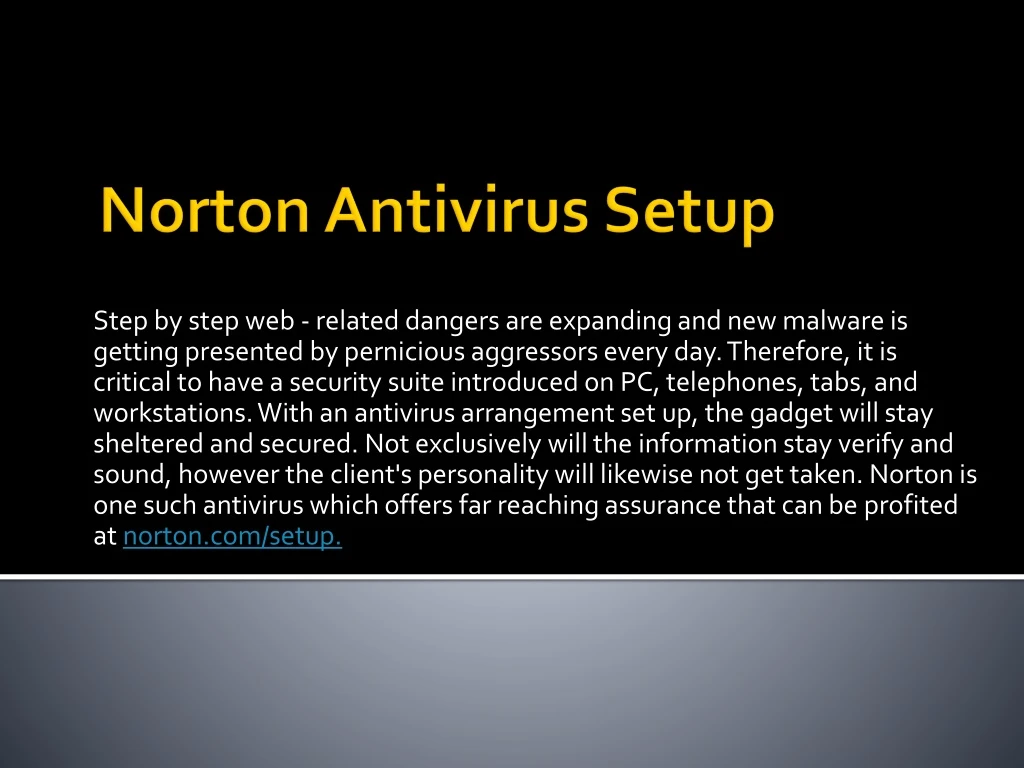 norton antivirus setup