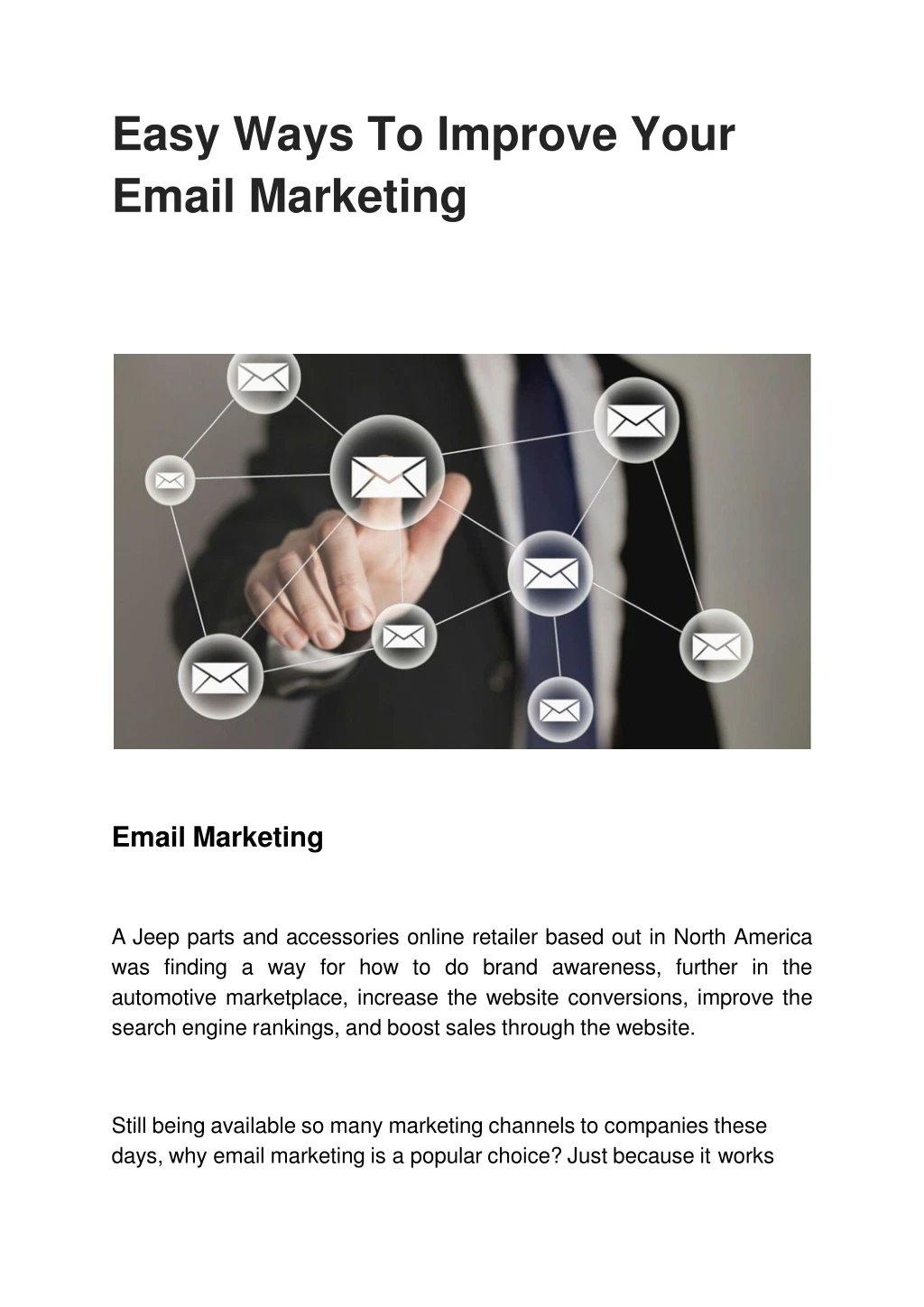 easy ways to improve your email marketing