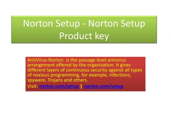 Norton Setup - Norton Setup Product key - www.norton.com/setup