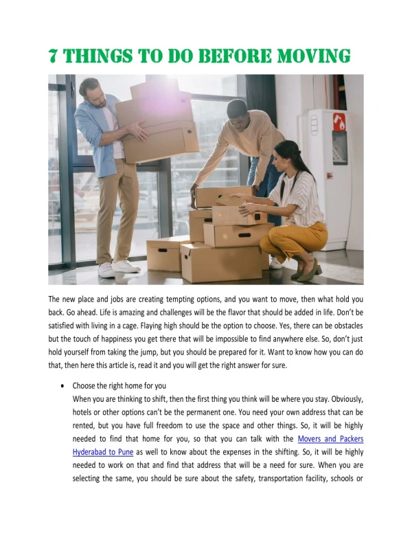 7 7 things to do before moving things
