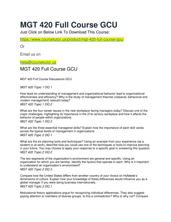 mgt 420 full course gcu just click on below link