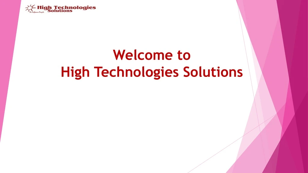 welcome to high technologies solutions