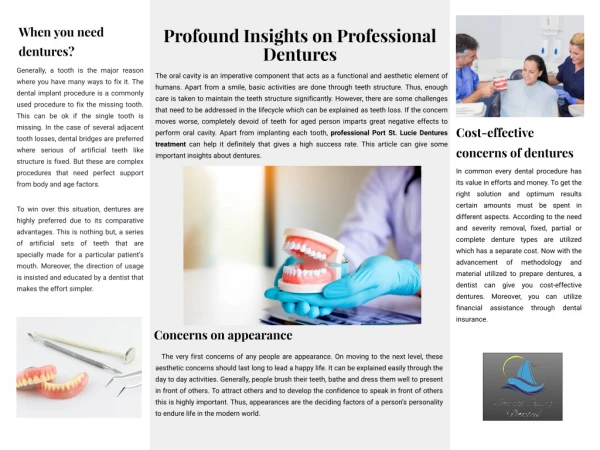 Profound Insights on Professional Dentures