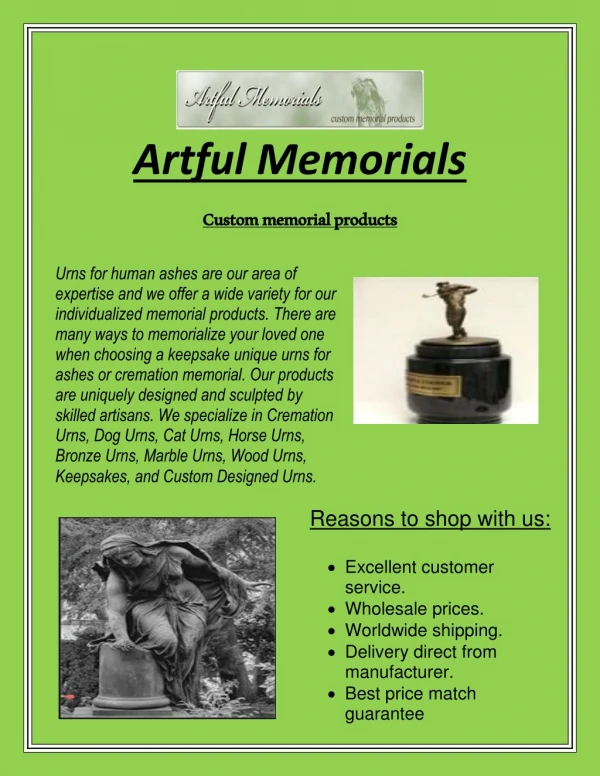 Best custom memorial products
