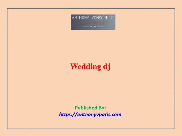 Wedding dj