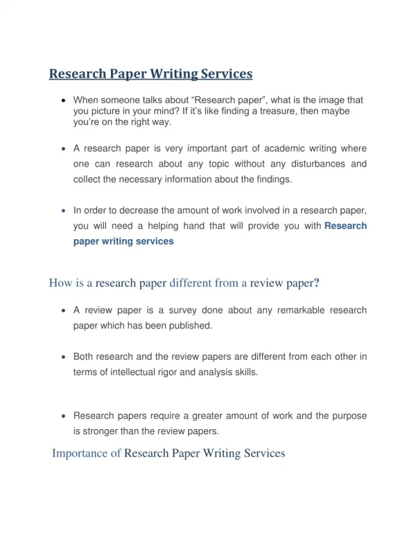 research paper writing services