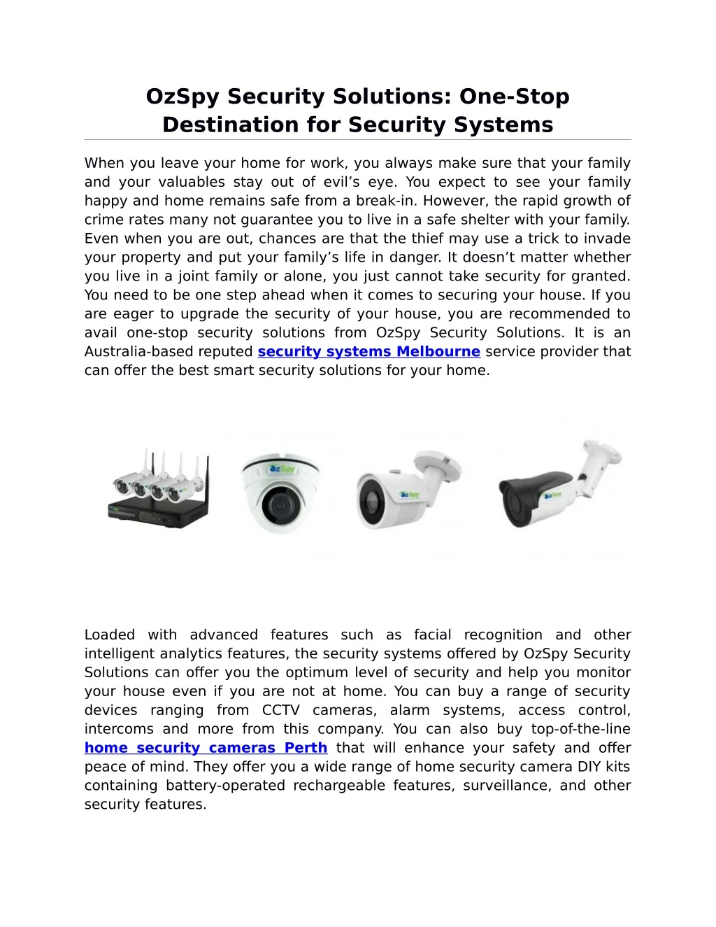 ozspy security solutions one stop destination