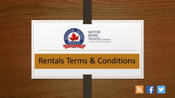 Rentals Terms & Conditions