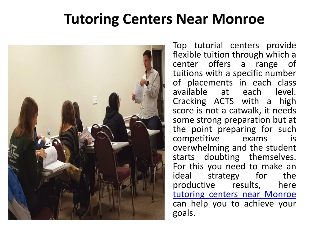 tutoring centers near monroe