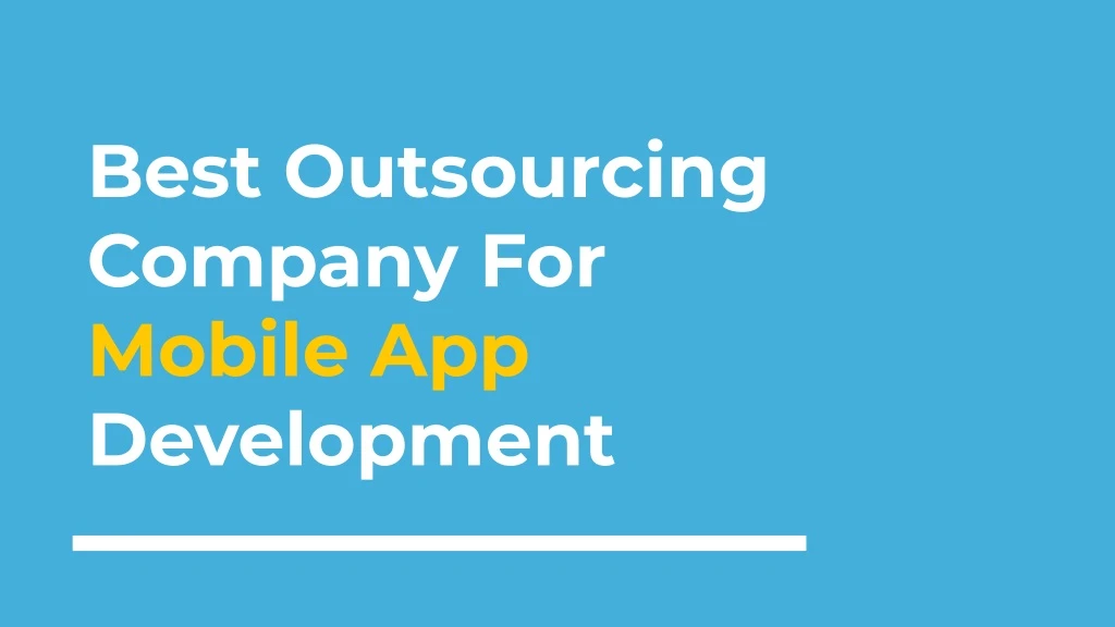 best outsourcing company for mobile