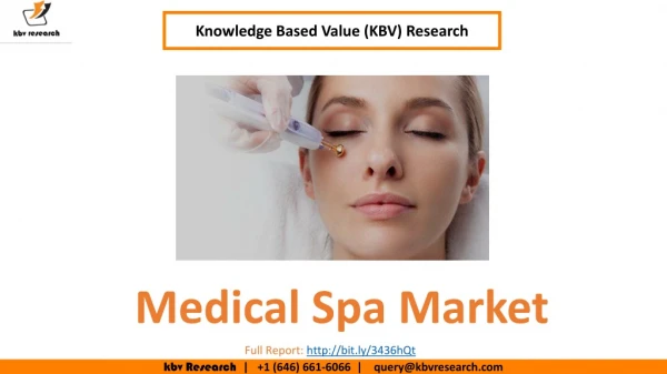 Medical Spa Market Size- KBV Research
