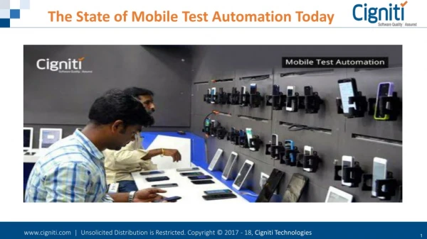 the state of mobile test automation today
