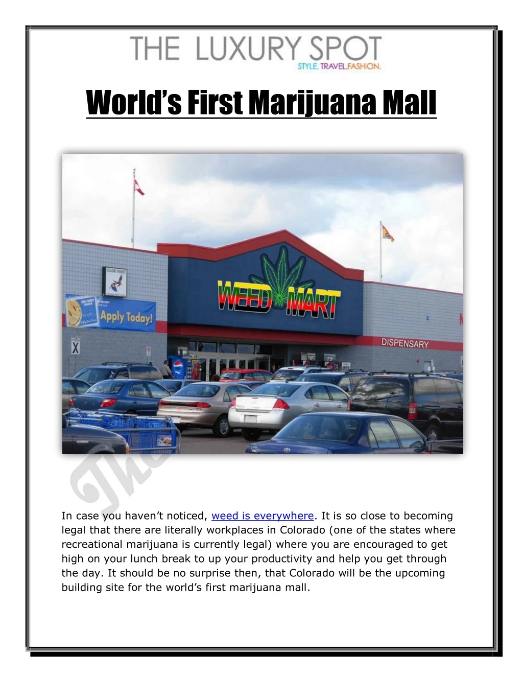 world s first marijuana mall