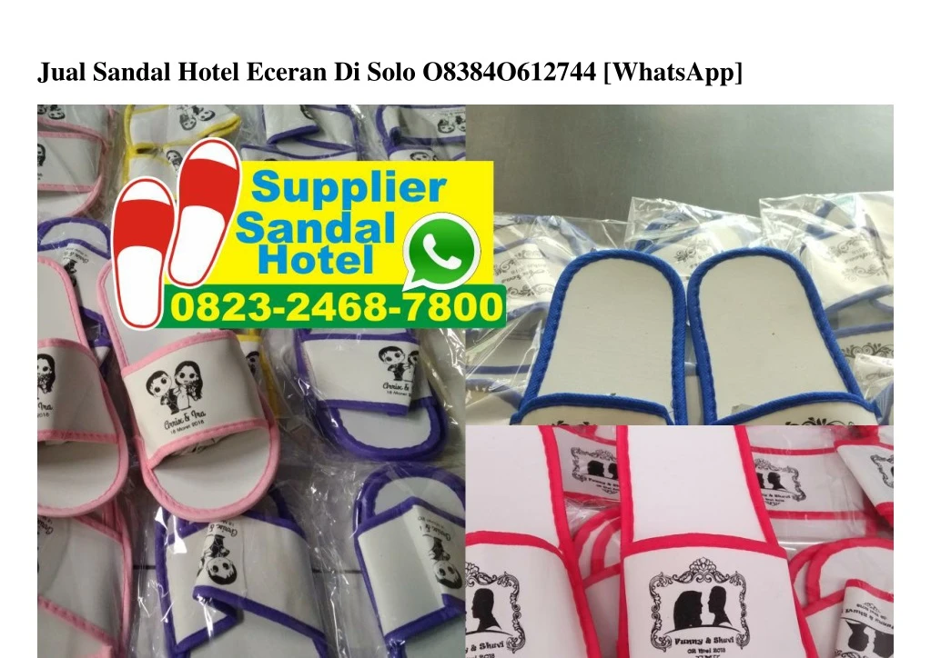 jual sandal hotel eceran di solo o8384o612744